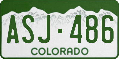 CO license plate ASJ486