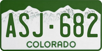CO license plate ASJ682