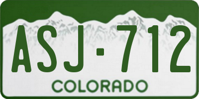 CO license plate ASJ712