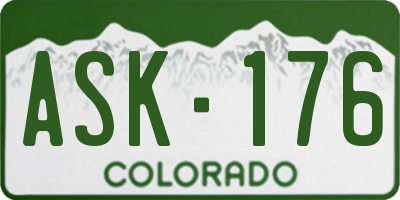 CO license plate ASK176