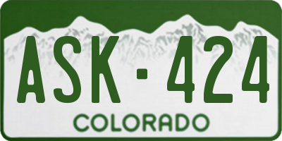 CO license plate ASK424