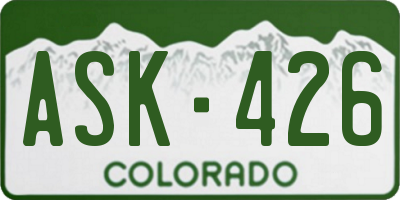 CO license plate ASK426