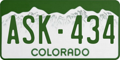 CO license plate ASK434