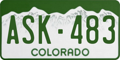 CO license plate ASK483