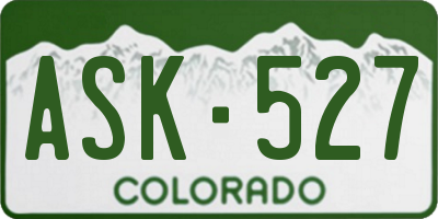 CO license plate ASK527