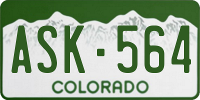 CO license plate ASK564