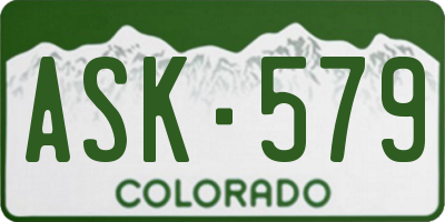 CO license plate ASK579