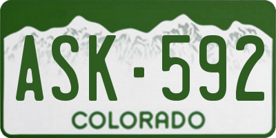 CO license plate ASK592
