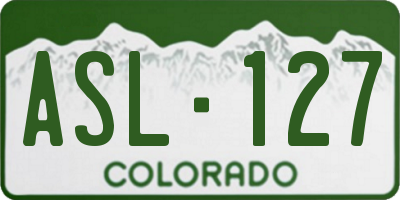 CO license plate ASL127