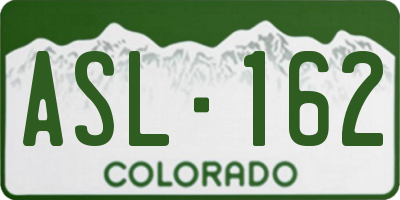 CO license plate ASL162