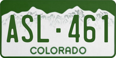 CO license plate ASL461