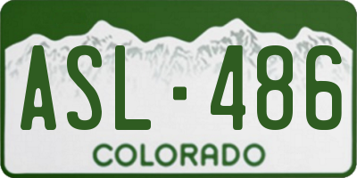 CO license plate ASL486