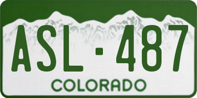 CO license plate ASL487