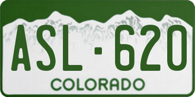 CO license plate ASL620