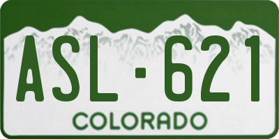CO license plate ASL621