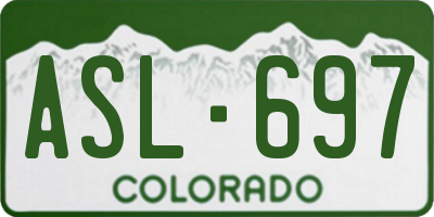 CO license plate ASL697