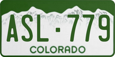 CO license plate ASL779