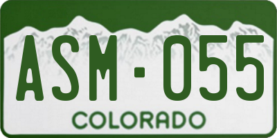 CO license plate ASM055