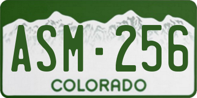 CO license plate ASM256