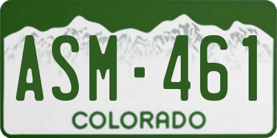 CO license plate ASM461