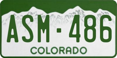 CO license plate ASM486