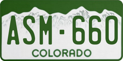 CO license plate ASM660