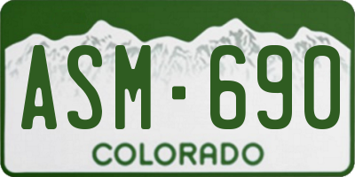 CO license plate ASM690
