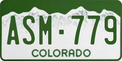 CO license plate ASM779