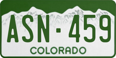 CO license plate ASN459