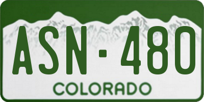 CO license plate ASN480