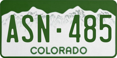 CO license plate ASN485