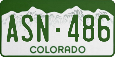 CO license plate ASN486
