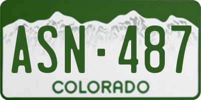 CO license plate ASN487