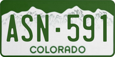 CO license plate ASN591