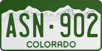CO license plate ASN902