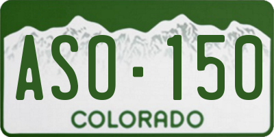 CO license plate ASO150