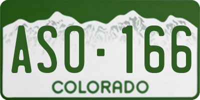 CO license plate ASO166