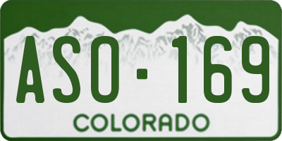 CO license plate ASO169
