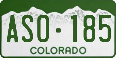 CO license plate ASO185
