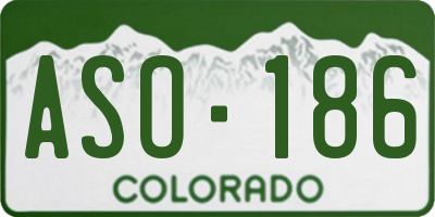 CO license plate ASO186