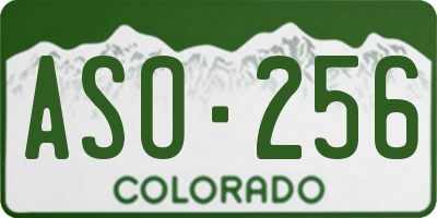 CO license plate ASO256