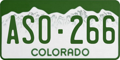 CO license plate ASO266