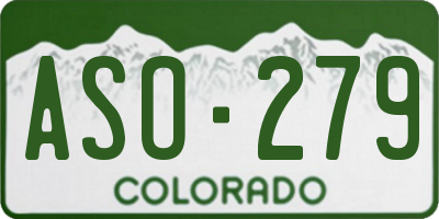 CO license plate ASO279