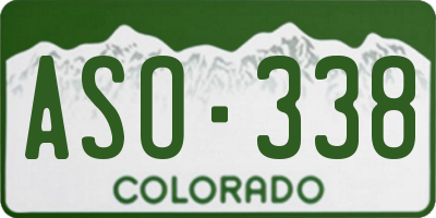 CO license plate ASO338