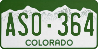 CO license plate ASO364