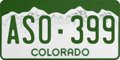 CO license plate ASO399