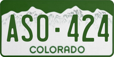 CO license plate ASO424