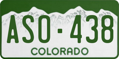 CO license plate ASO438