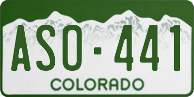 CO license plate ASO441
