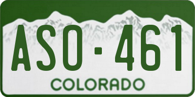 CO license plate ASO461